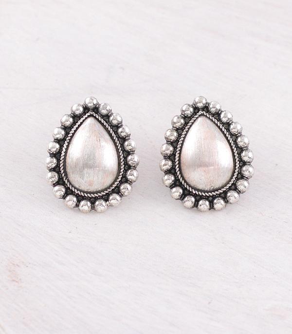 New Arrival :: Wholesale Western Teardrop Concho Earrings