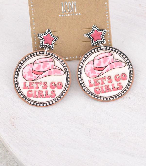 EARRINGS :: WESTERN POST EARRINGS :: Wholesale Western Lets Go Girls Earrings