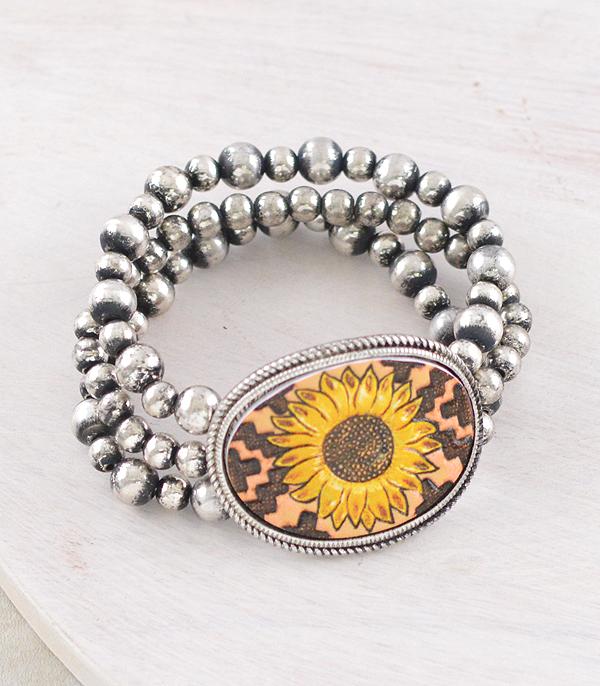 New Arrival :: Wholesale Western Sunflower Bracelet