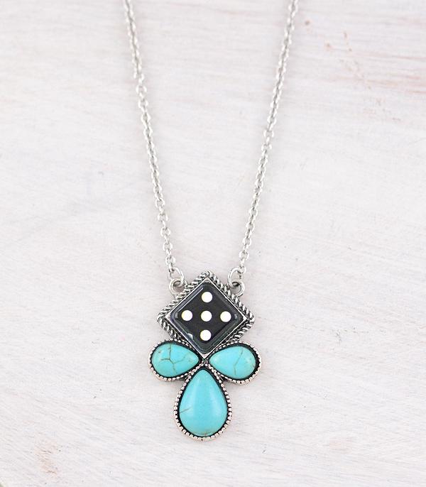 WHAT'S NEW :: Wholesale Western Turquoise Dice Necklace