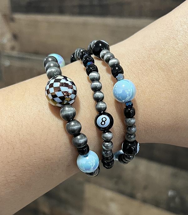 WHAT'S NEW :: Wholesale Western Eight Ball Bracelet Set