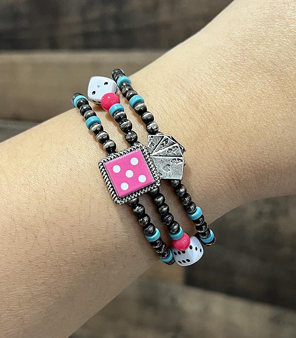 WHAT'S NEW :: Wholesale Western Playing Card Bead Bracelet