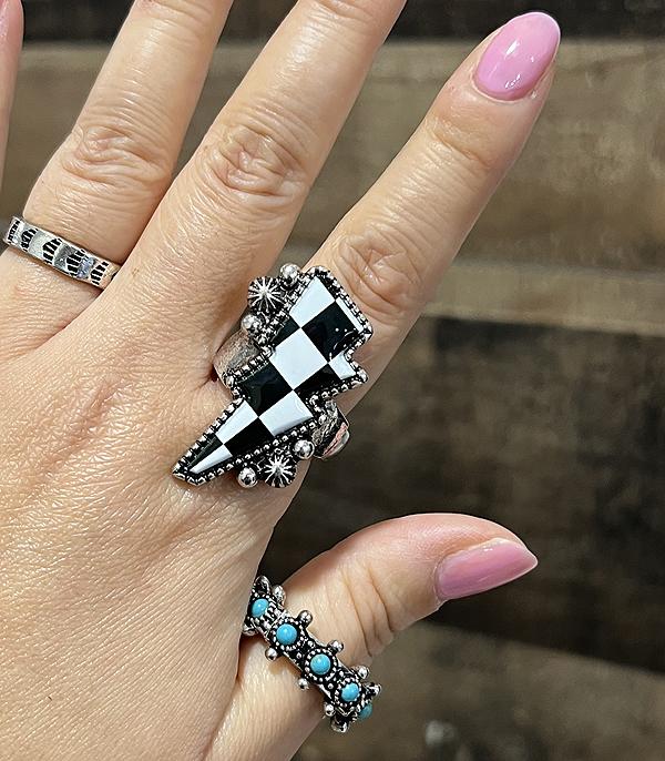 WHAT'S NEW :: Wholesale Western Checkered Bolt Concho Ring