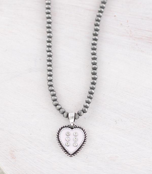 New Arrival :: Wholesale Western Heart Dice Pendant Necklace