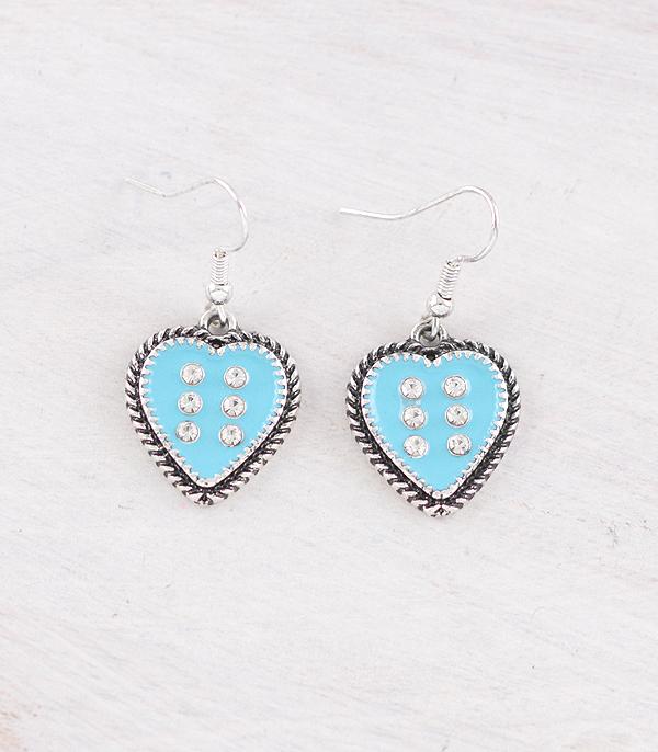 New Arrival :: Wholesale Rhinestone Heart Dice Earrings