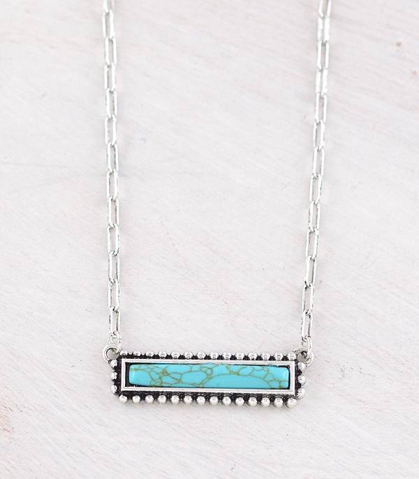 New Arrival :: Wholesale Western Turquoise Bar Necklace