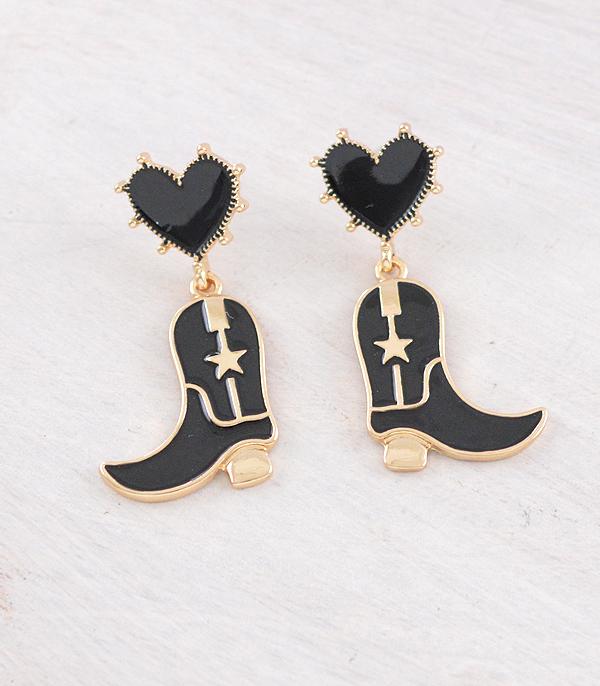 New Arrival :: Wholesale Western Heart Boots Earrings