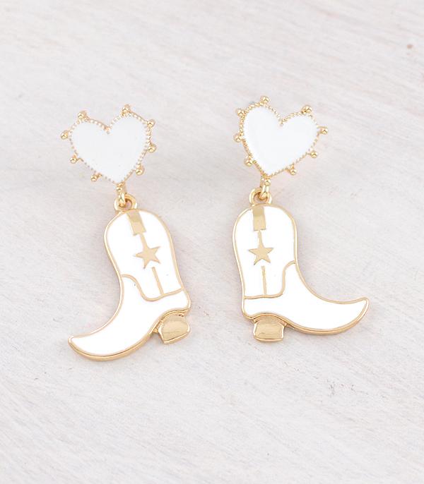 New Arrival :: Wholesale Western Heart Boots Earrings