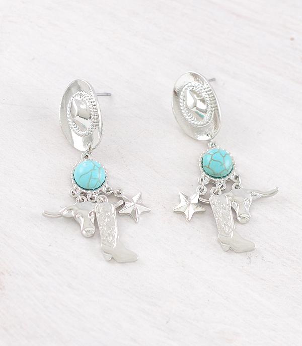 New Arrival :: Wholesale Western Cowboy Hat Charm Earrings