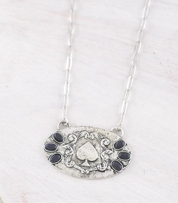 New Arrival :: Wholesale Western Spade Pendant Necklace