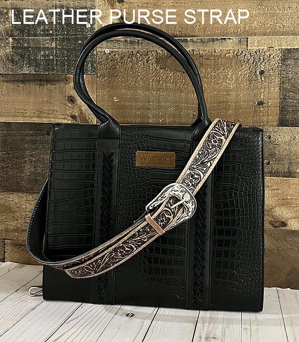 New Arrival :: Wholesale Leather Tooling Buckle Purse Strap