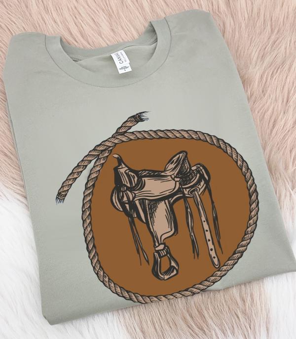 GRAPHIC TEES :: GRAPHIC TEES :: Wholesale Western Saddle Graphic Tshirt