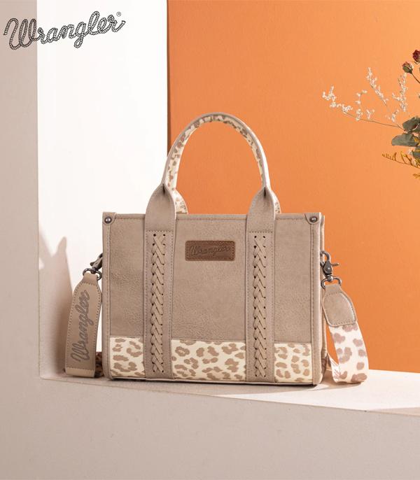 New Arrival :: Wholesale Wrangler Leopard Print Tote Crossbody 