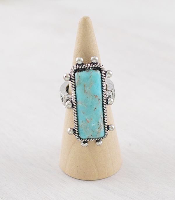 RINGS :: Wholesale Western Turquoise Bar Ring