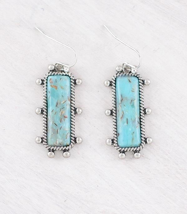 EARRINGS :: WESTERN HOOK EARRINGS :: Wholesale Western Turquoise Bar Earrings