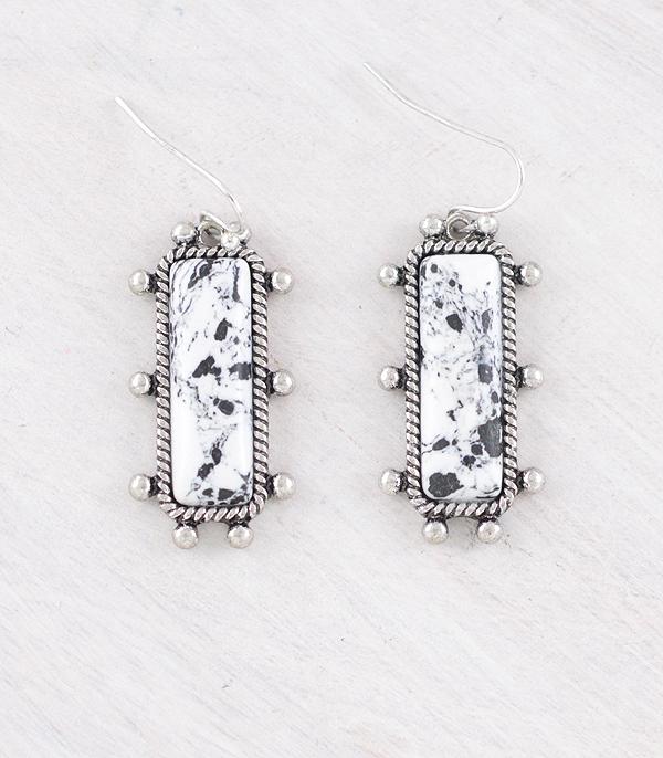 WHAT'S NEW :: Wholesale Western Howlite Bar Earrings