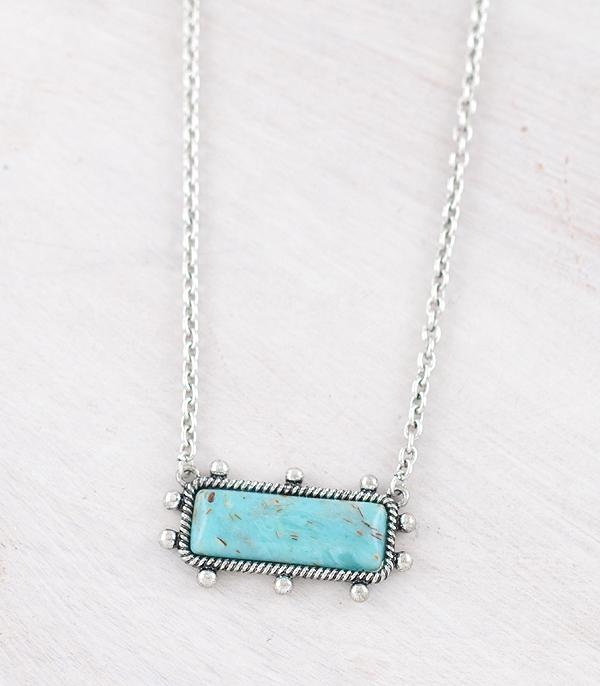 New Arrival :: Wholesale Western Turquoise Bar Necklace