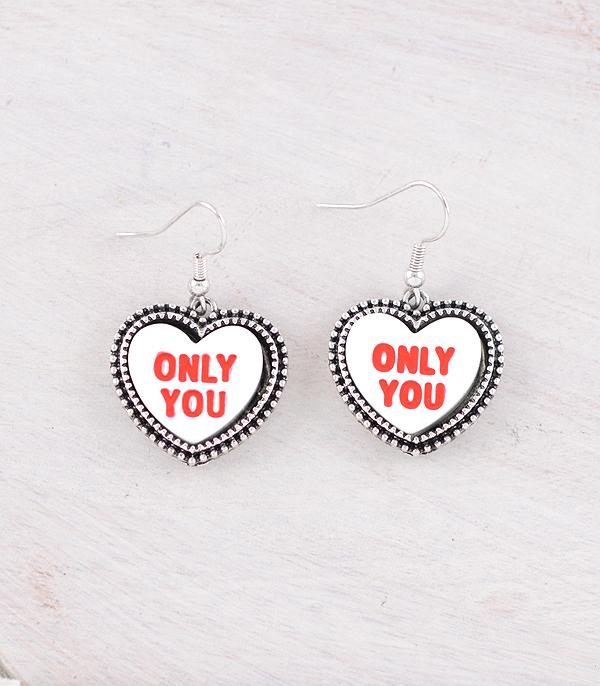 <font color=red>VALENTINE'S</font> :: Wholesale Candy Hearts Heart Concho Earrings