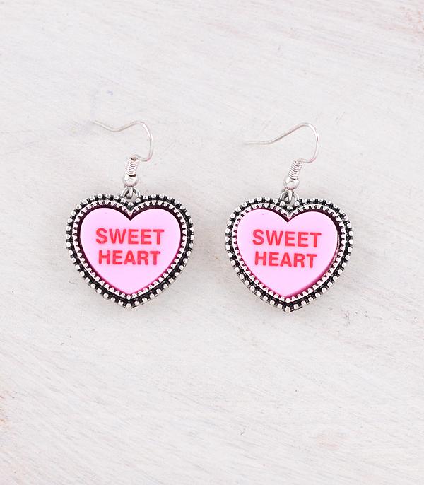 WHAT'S NEW :: Wholesale Candy Hearts Heart Concho Earrings