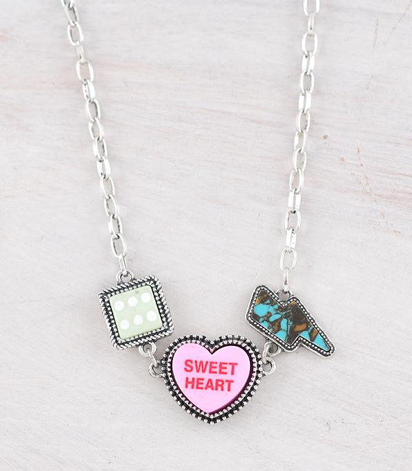 WHAT'S NEW :: Wholesale Western Candy Heart Concho Necklace