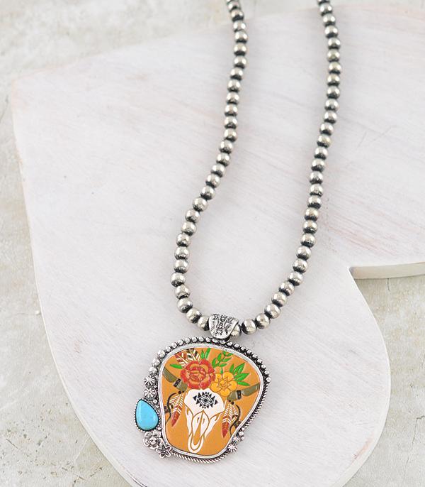 WHAT'S NEW :: Wholesale Western Cow Skull Pendant Necklace