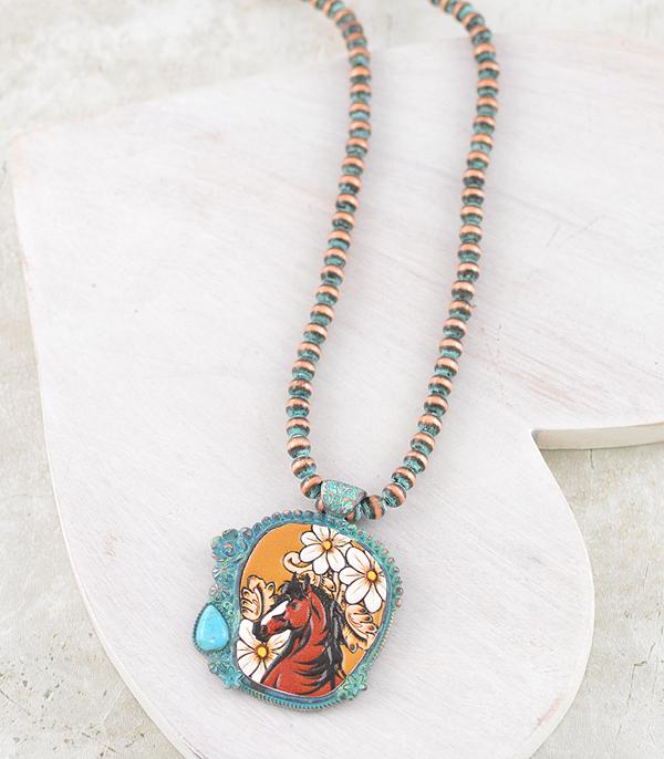 New Arrival :: Wholesale Western Horse Pendant Necklace