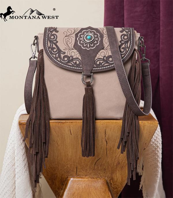 New Arrival :: Wholesale Montana West Fringe Saddle Crossbody Bag