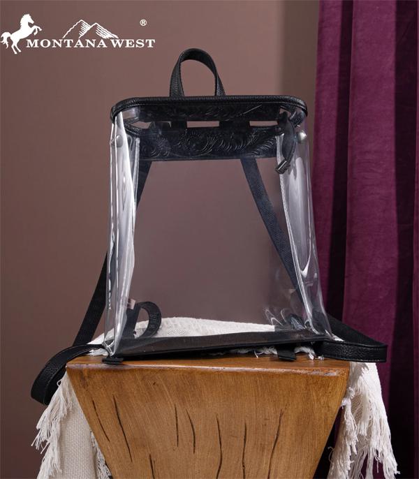 New Arrival :: Wholesale Montana West Tooled Clear Backpack