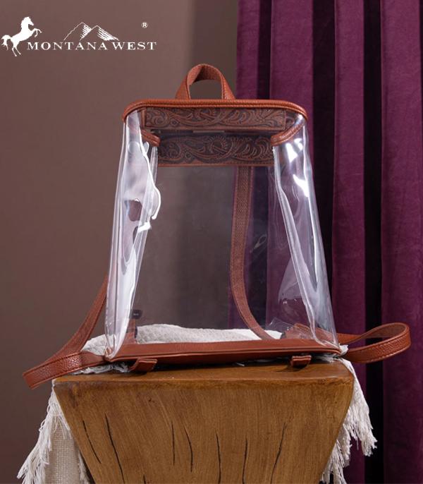 WHAT'S NEW :: Wholesale Montana West Tooled Clear Backpack