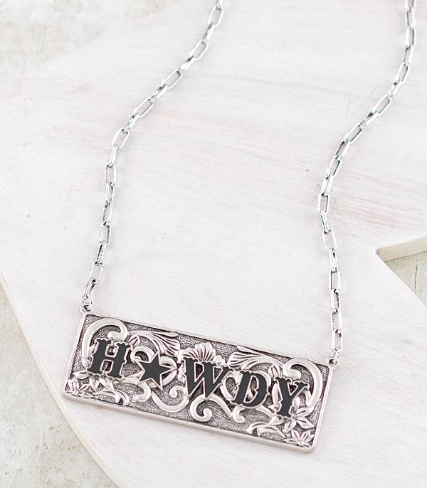 WHAT'S NEW :: Wholesale Western Howdy Tooling Bar Necklace