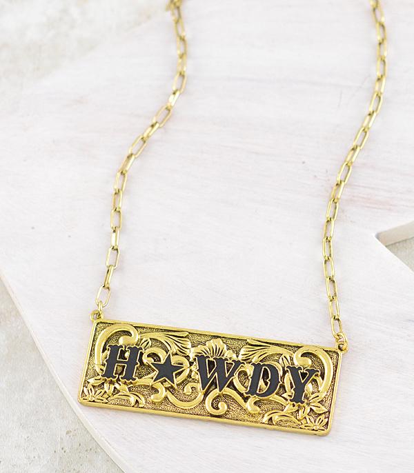 WHAT'S NEW :: Wholesale Western Howdy Tooling Bar Necklace