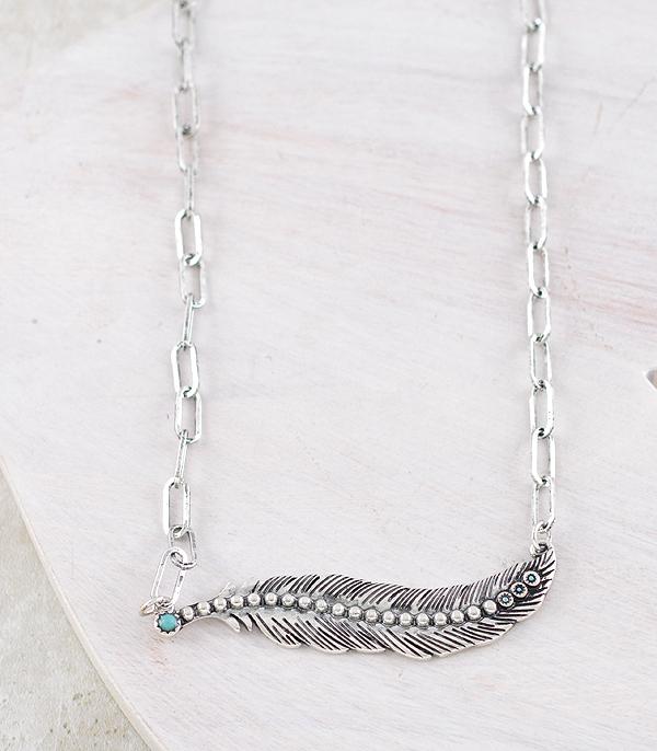 WHAT'S NEW :: Wholesale Western Turquoise Feather Necklace