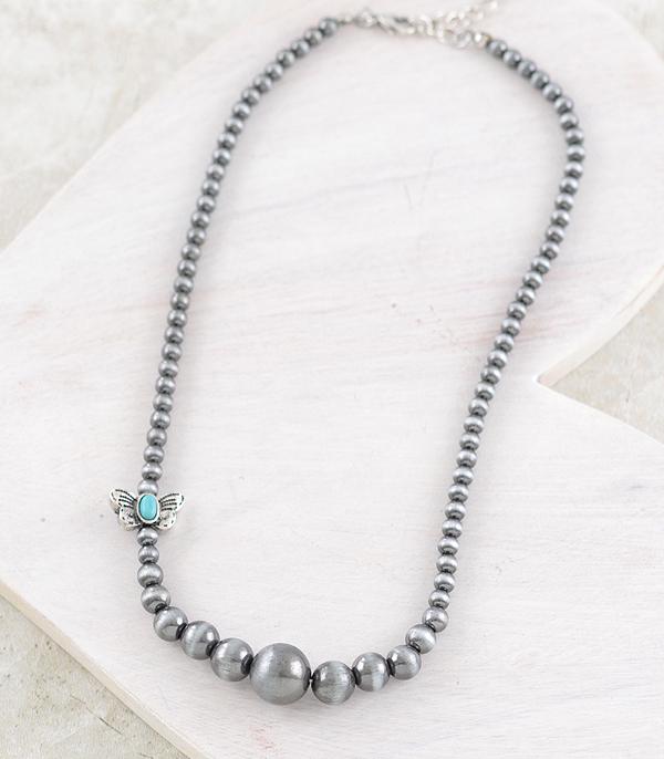 New Arrival :: Wholesale Turquoise Butterfly Navajo Pearl Necklac