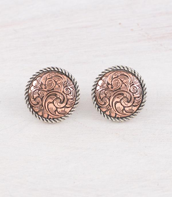 WHAT'S NEW :: Wholesale Western Tooling Concho Earrings