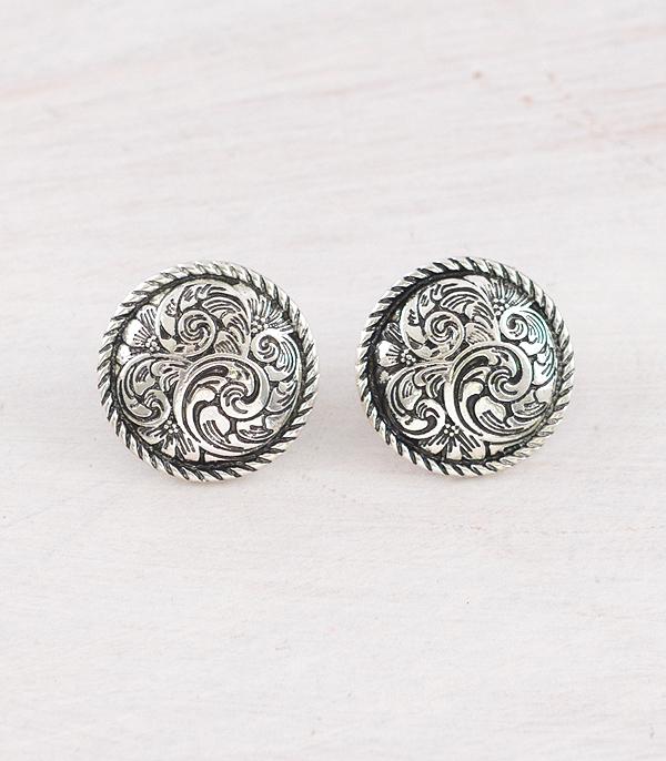 WHAT'S NEW :: Wholesale Western Tooling Concho Earrings