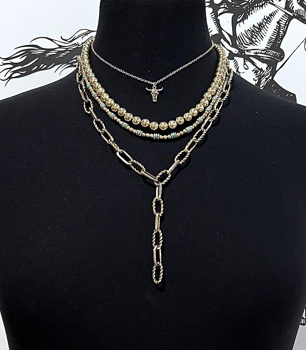 NECKLACES :: WESTERN TREND :: Wholesale Western Trending Layered Necklace