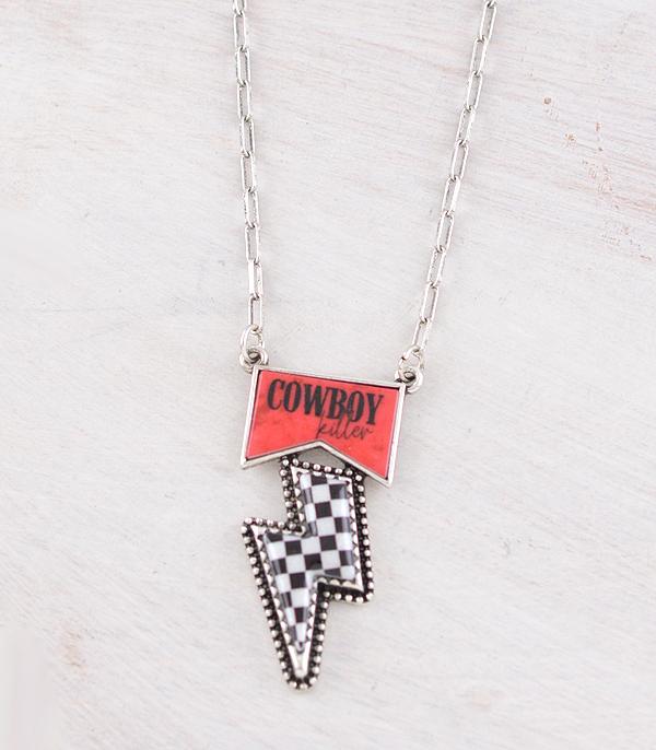 New Arrival :: Wholesale Western Checkered Cowboy Killer Necklace