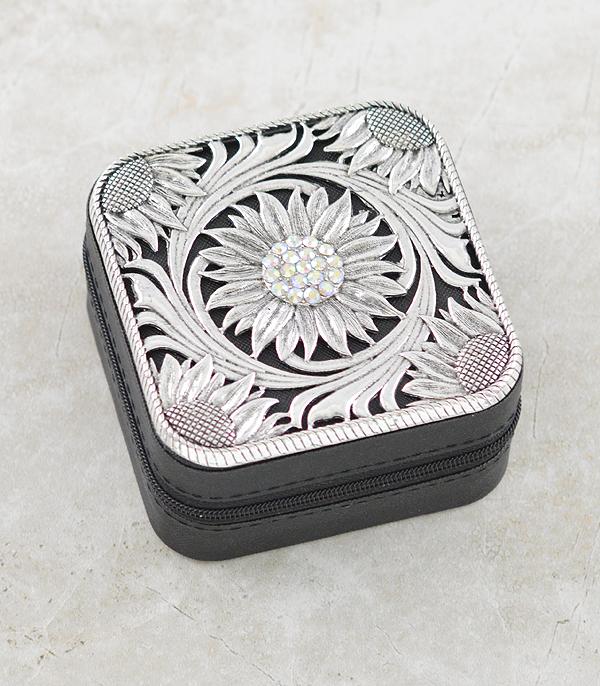 New Arrival :: Wholesale Western Sunflower Mini Jewelry Case