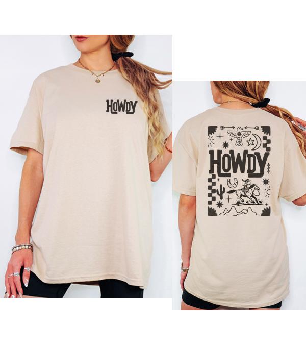 New Arrival :: Wholesale Howdy Oversized Graphic Tshirt