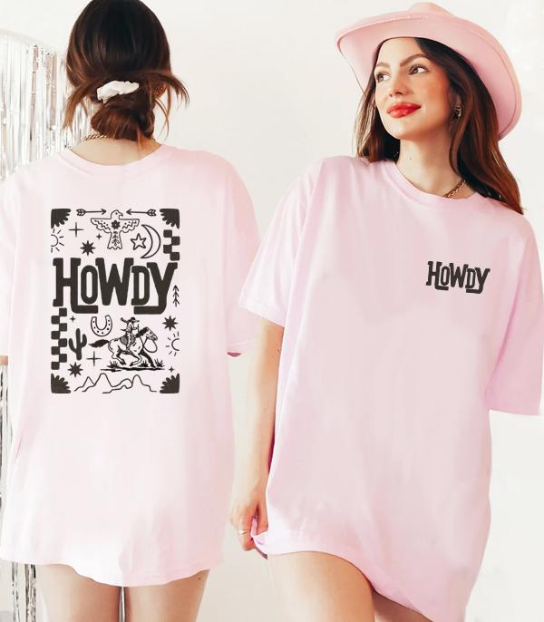 New Arrival :: Wholesale Howdy Oversized Graphic Tshirt