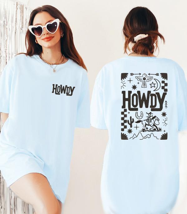 New Arrival :: Wholesale Howdy Oversized Graphic Tshirt