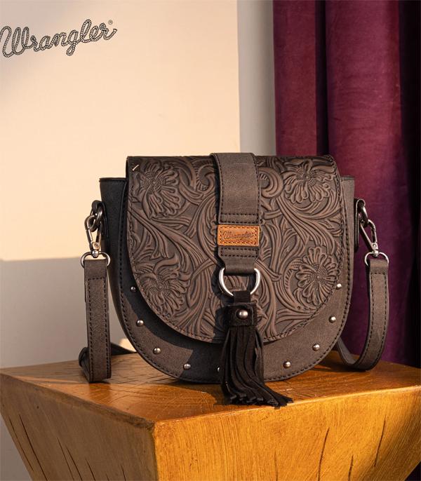 New Arrival :: Wholesale Wrangler Tooled Saddle Crossbody Bag