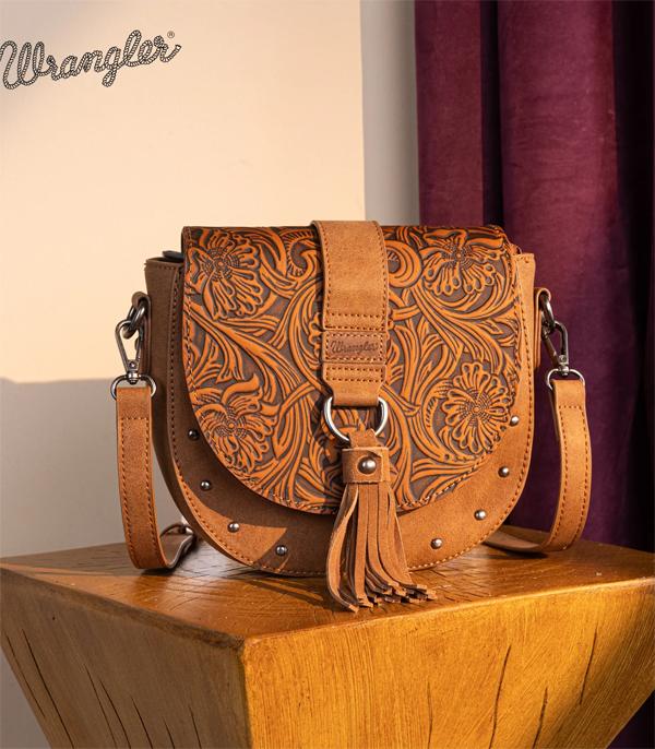 New Arrival :: Wholesale Wrangler Tooled Saddle Crossbody Bag