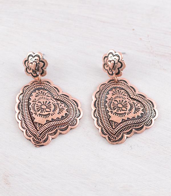 WHAT'S NEW :: Wholesale Western Heart Concho Earrings