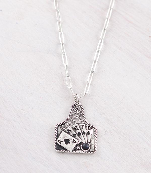 New Arrival :: Wholesale Western Cattle Tag Pendant Necklace