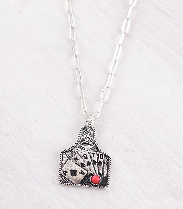 New Arrival :: Wholesale Western Cattle Tag Pendant Necklace