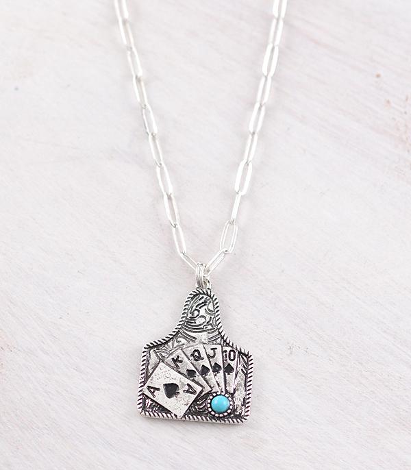 New Arrival :: Wholesale Western Cattle Tag Pendant Necklace