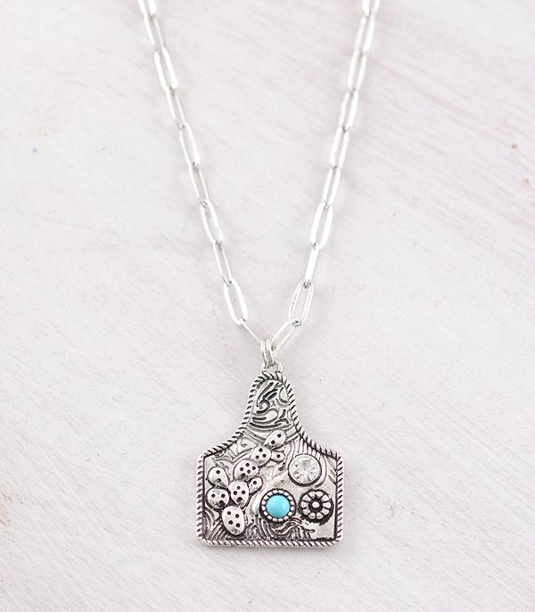 New Arrival :: Wholesale Western Cattle Tag Pendant Necklace