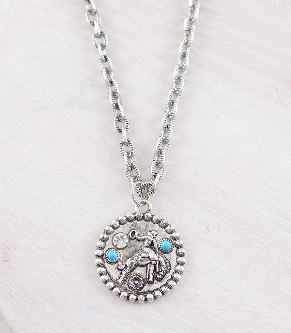 NECKLACES :: CHAIN WITH PENDANT :: Wholesale Western Cowboy Pendant Necklace