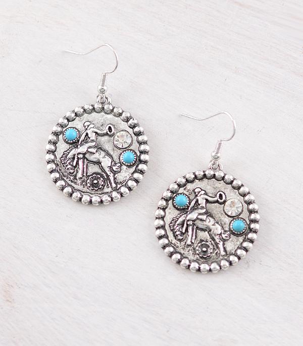 EARRINGS :: WESTERN HOOK EARRINGS :: Wholesale Western Cowboy Concho Earrings